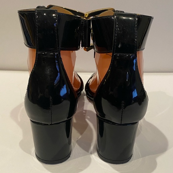 MICHAEL Michael Kors Open Toe Block Heel Sandals Patent Leather Black Size 6 EUC - Picture 5 of 10